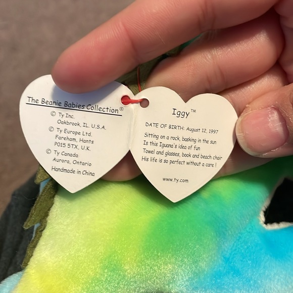Iggy the Iguana Beanie Baby with tag. - Picture 5 of 6